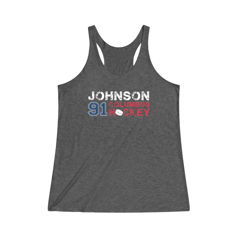 Johnson 91 Columbus Hockey Women's Tri-Blend Racerback Tank Top