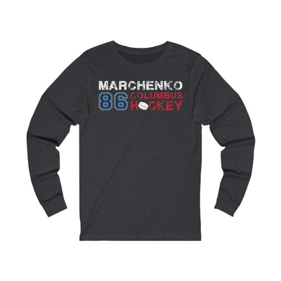 Marchenko 86 Columbus Hockey Unisex Jersey Long Sleeve Shirt