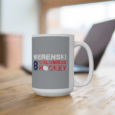 Werenski 8 Columbus Hockey Ceramic Coffee Mug In Capital Silver, 15oz