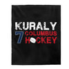 Kuraly 7 Columbus Hockey Velveteen Plush Blanket