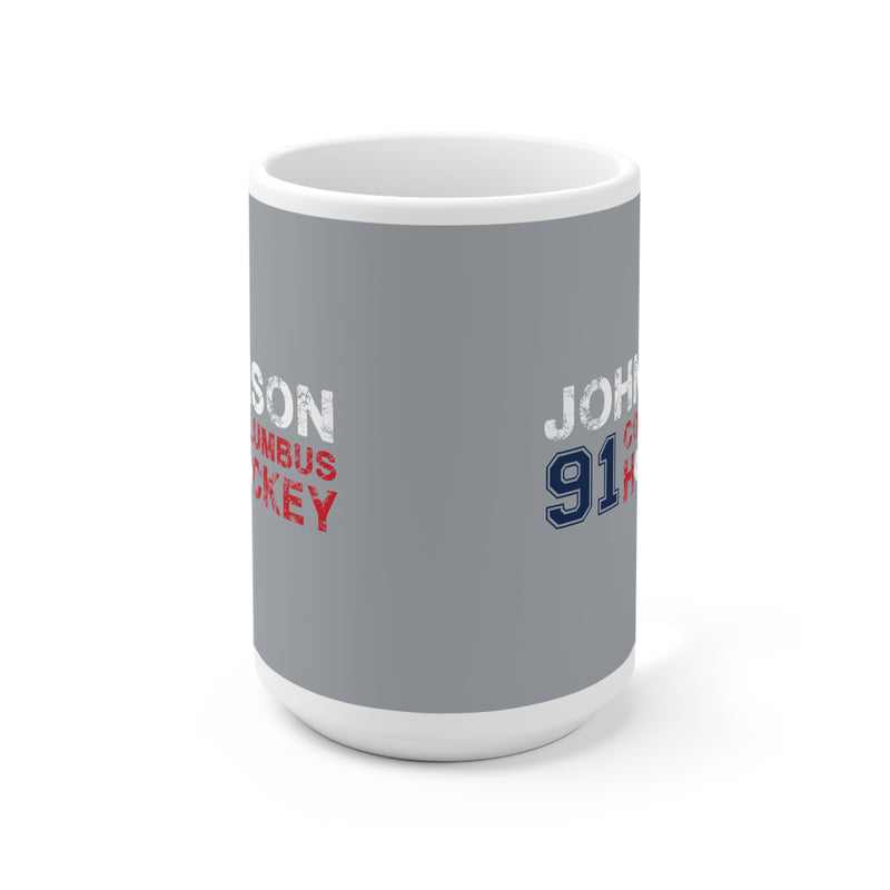 Johnson 91 Columbus Hockey Ceramic Coffee Mug In Capital Silver, 15oz