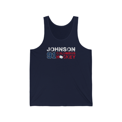 Johnson 91 Columbus Hockey Unisex Jersey Tank Top