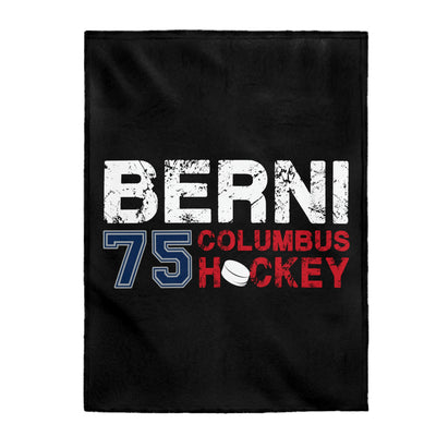 Berni 75 Columbus Hockey Velveteen Plush Blanket