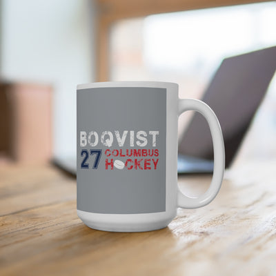 Boqvist 27 Columbus Hockey Ceramic Coffee Mug In Capital Silver, 15oz