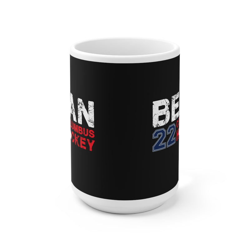 Bean 22 Columbus Hockey Ceramic Coffee Mug In Black, 15oz