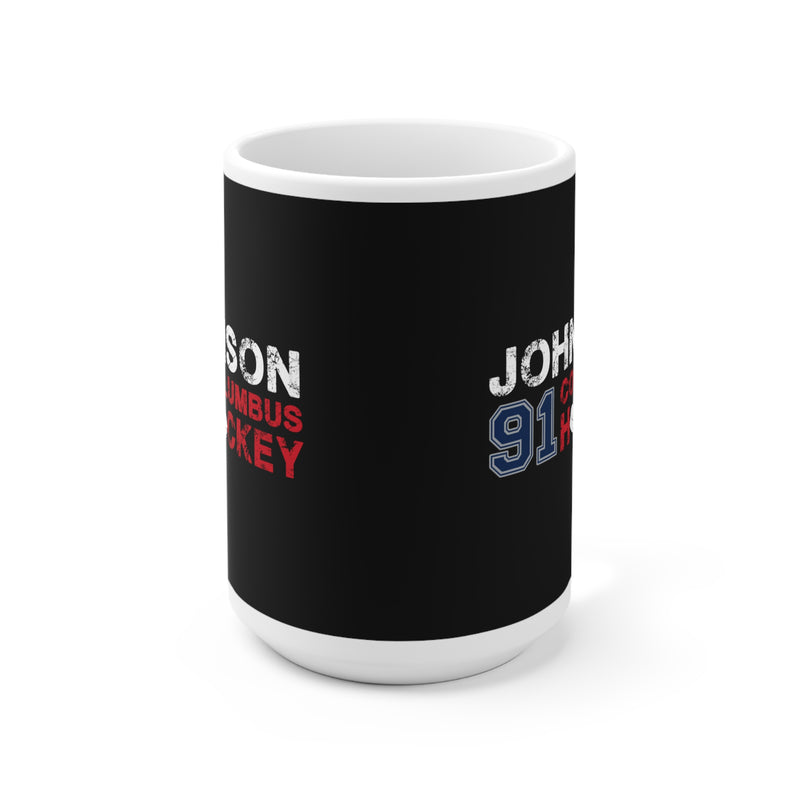 Johnson 91 Columbus Hockey Ceramic Coffee Mug In Black, 15oz