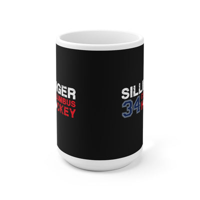 Sillinger 34 Columbus Hockey Ceramic Coffee Mug In Black, 15oz