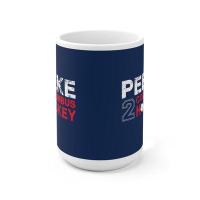 Peeke 2 Columbus Hockey Ceramic Coffee Mug In Union Blue, 15oz