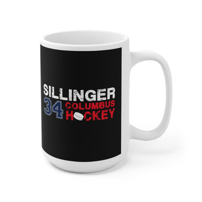 Sillinger 34 Columbus Hockey Ceramic Coffee Mug In Black, 15oz