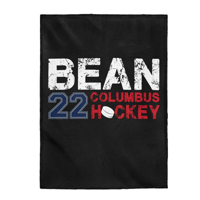 Bean 22 Columbus Hockey Velveteen Plush Blanket