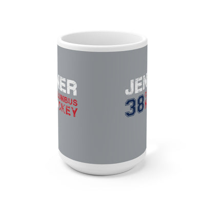 Jenner 38 Columbus Hockey Ceramic Coffee Mug In Capital Silver, 15oz