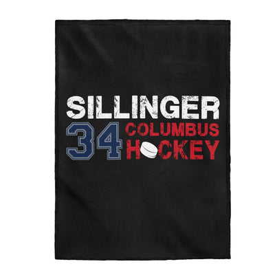 Sillinger 34 Columbus Hockey Velveteen Plush Blanket