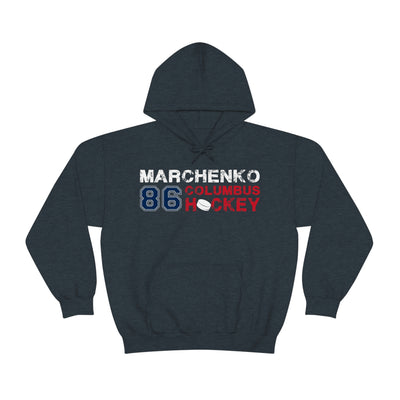 Marchenko 86 Columbus Hockey Unisex Hooded Sweatshirt