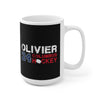 Olivier 24 Columbus Hockey Ceramic Coffee Mug In Black, 15oz