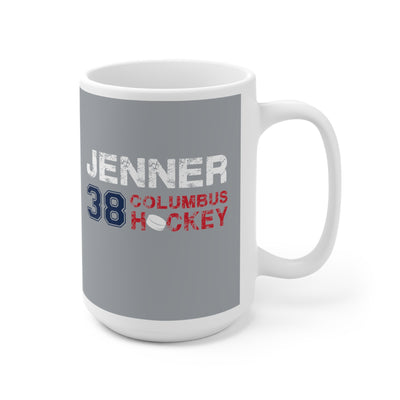 Jenner 38 Columbus Hockey Ceramic Coffee Mug In Capital Silver, 15oz