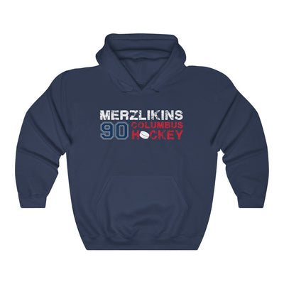 Merzlikins 90 Columbus Hockey Unisex Hooded Sweatshirt