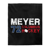Meyer 72 Columbus Hockey Velveteen Plush Blanket