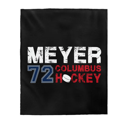 Meyer 72 Columbus Hockey Velveteen Plush Blanket