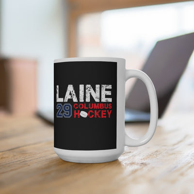 Laine 29 Columbus Hockey Ceramic Coffee Mug In Black, 15oz