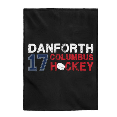 Danforth 17 Columbus Hockey Velveteen Plush Blanket