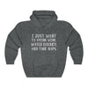 "I Just Want To Drink Wine And Watch Hockey" Unisex Hooded Sweatshirt