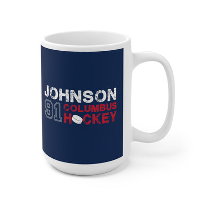 Johnson 91 Columbus Hockey Ceramic Coffee Mug In Union Blue, 15oz