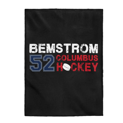 Bemstrom 52 Columbus Hockey Velveteen Plush Blanket