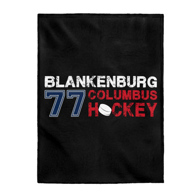 Blankenburg 77 Columbus Hockey Velveteen Plush Blanket