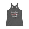 "Living That Hockey Mom Lifestyle" Women's Tri-Blend Racerback Tank