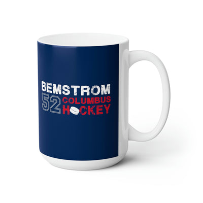 Bemstrom 52 Columbus Hockey Ceramic Coffee Mug In Union Blue, 15oz