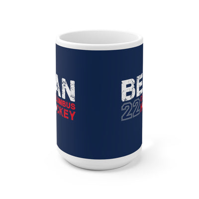 Bean 22 Columbus Hockey Ceramic Coffee Mug In Union Blue, 15oz