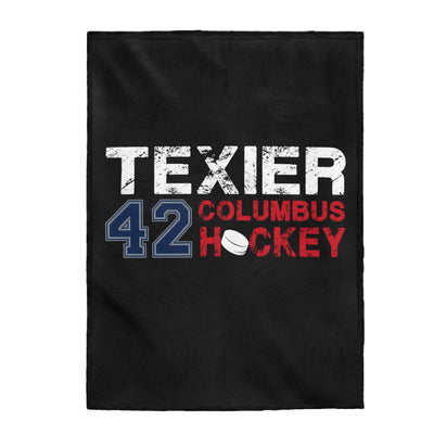 Texier 42 Columbus Hockey Velveteen Plush Blanket