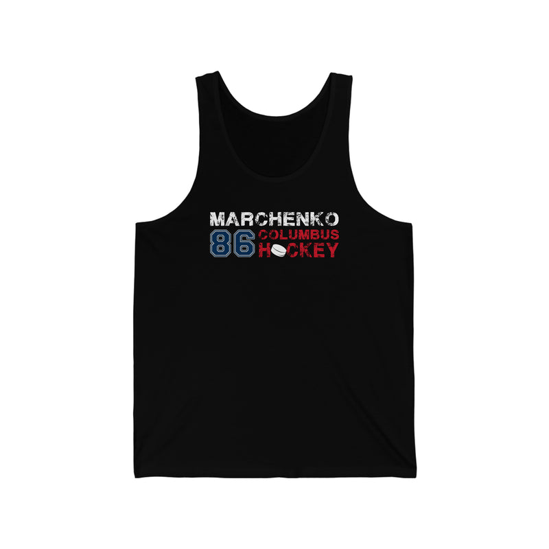 Marchenko 86 Columbus Hockey Unisex Jersey Tank Top