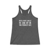 "Voted Most Likely To End Up In The Penalty Box" Women's Tri-Blend Racerback Tank