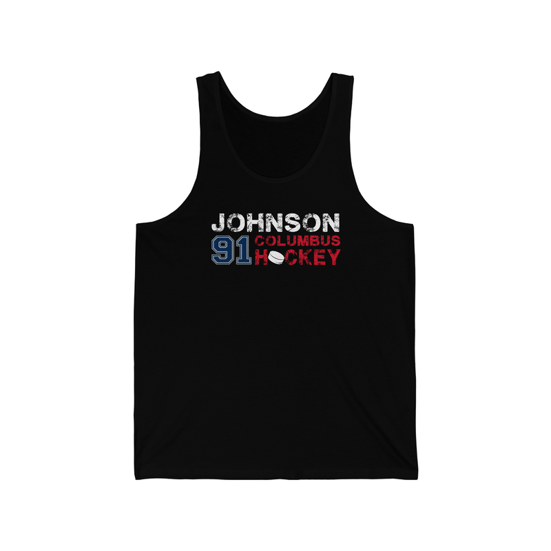 Johnson 91 Columbus Hockey Unisex Jersey Tank Top
