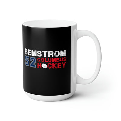 Bemstrom 52 Columbus Hockey Ceramic Coffee Mug In Black, 15oz