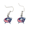 Columbus Blue Jackets Logo Dangle Earrings