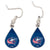 Columbus Blue Jackets Teardrop Dangle Earrings