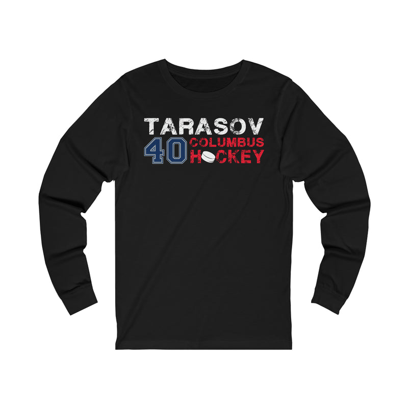Tarasov 40 Columbus Hockey Unisex Jersey Long Sleeve Shirt
