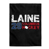 Laine 29 Columbus Hockey Velveteen Plush Blanket