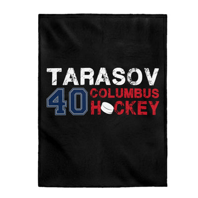 Tarasov 40 Columbus Hockey Velveteen Plush Blanket