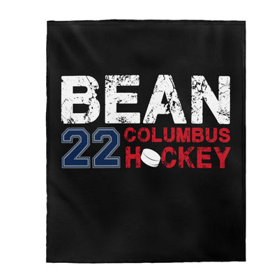 Bean 22 Columbus Hockey Velveteen Plush Blanket