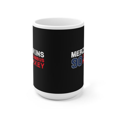 Merzlikins 90 Columbus Hockey Ceramic Coffee Mug In Black, 15oz