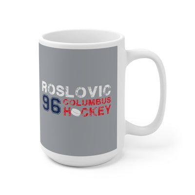 Roslovic 96 Columbus Hockey Ceramic Coffee Mug In Capital Silver, 15oz