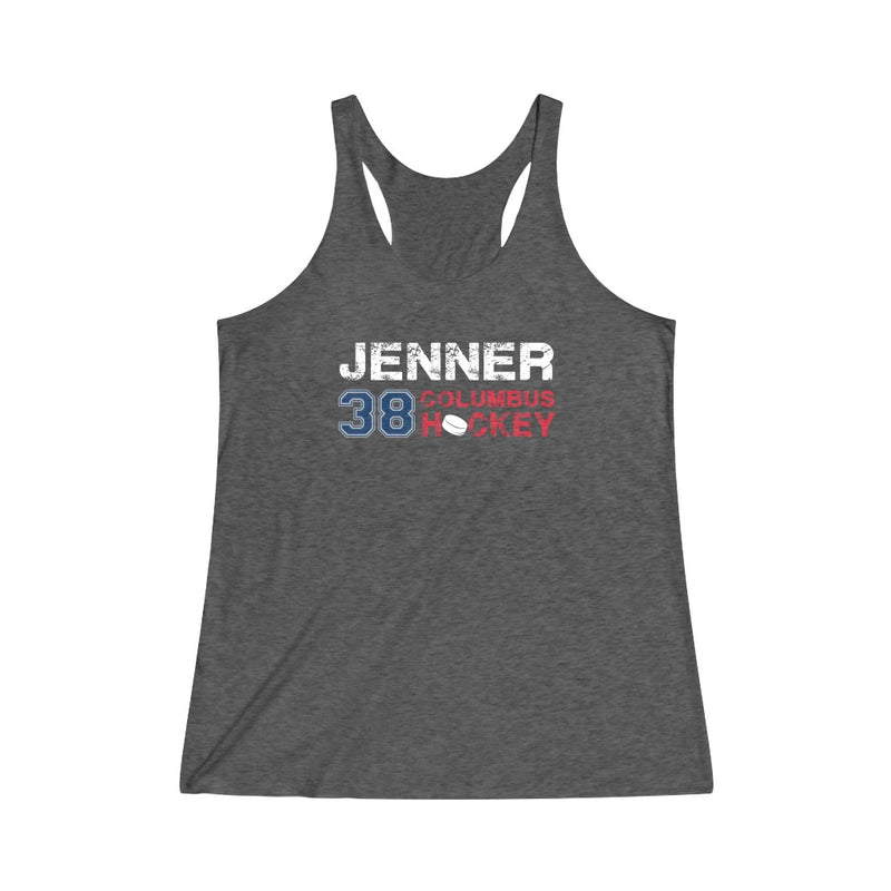 Jenner 38 Columbus Hockey Women's Tri-Blend Racerback Tank Top