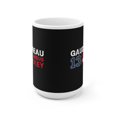Gaudreau 13 Columbus Hockey Ceramic Coffee Mug In Black, 15oz
