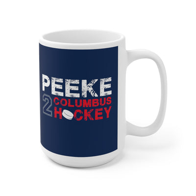 Peeke 2 Columbus Hockey Ceramic Coffee Mug In Union Blue, 15oz