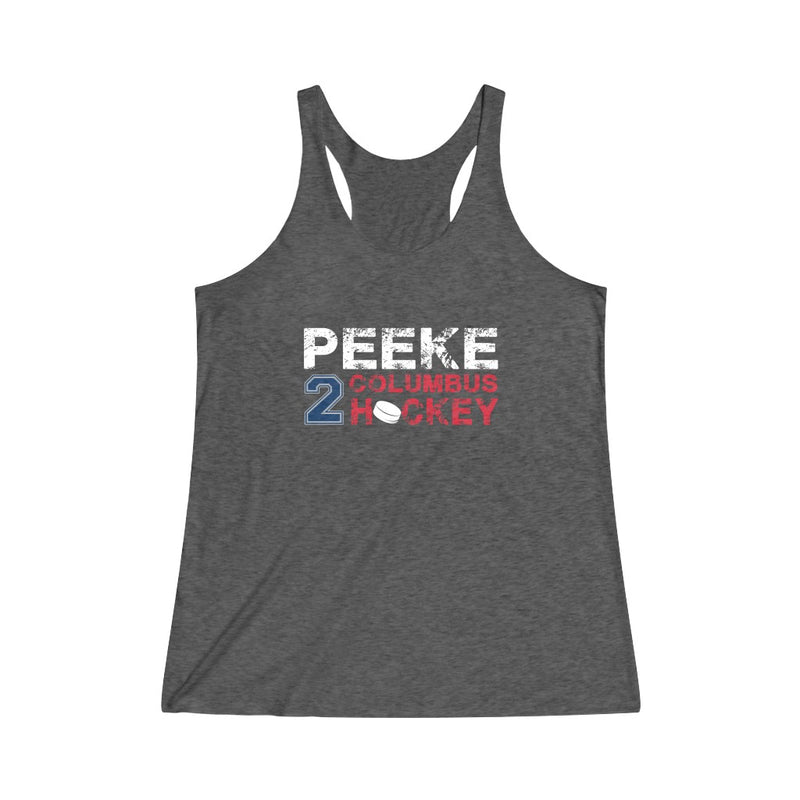 Peeke Columbus Hockey Women's Tri-Blend Racerback Tank Top