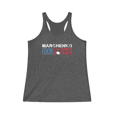 Marchenko 86 Columbus Hockey Women's Tri-Blend Racerback Tank Top