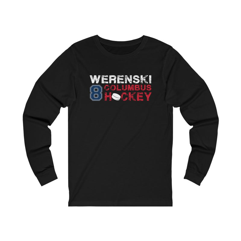 Werenski 8 Columbus Hockey Unisex Jersey Long Sleeve Shirt